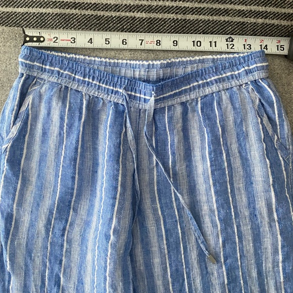 Tommy Bahama Linen Blue Striped Pants size XS - Picture 13 of 15